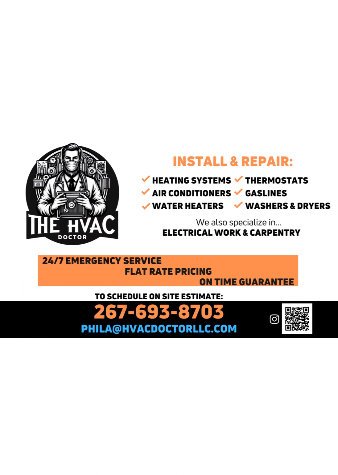 HVAC services flyer