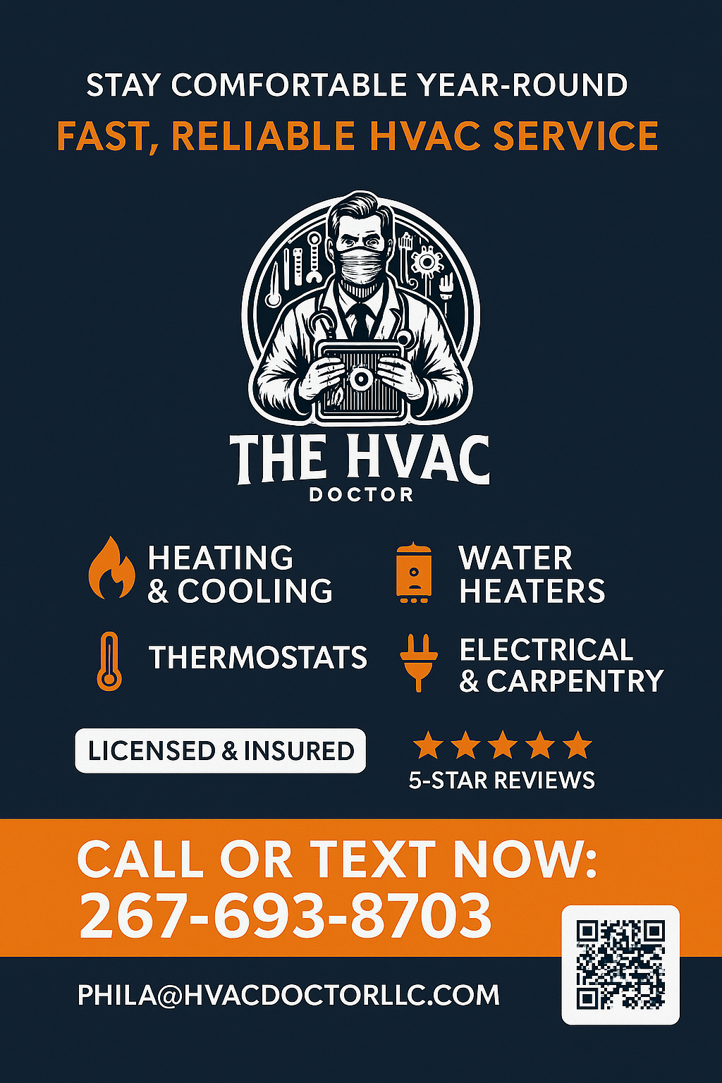 Licensed & Insured, services list